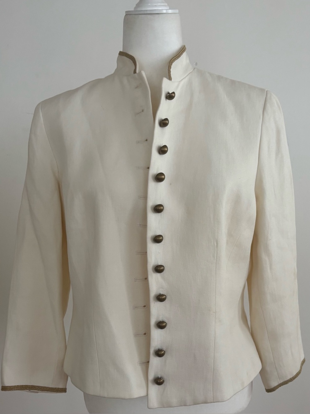 Lauren Ralph Lauren vintage Military inspired linen blazer sz 12 - Picture 9 of 9
